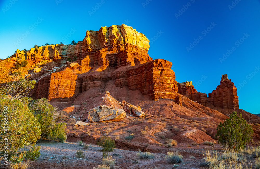 Sun Sets on the Cliffs of Capital Reef