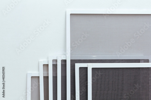 Mosquito Window Screens on White Background