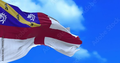 Seamless loop of Herm flag.