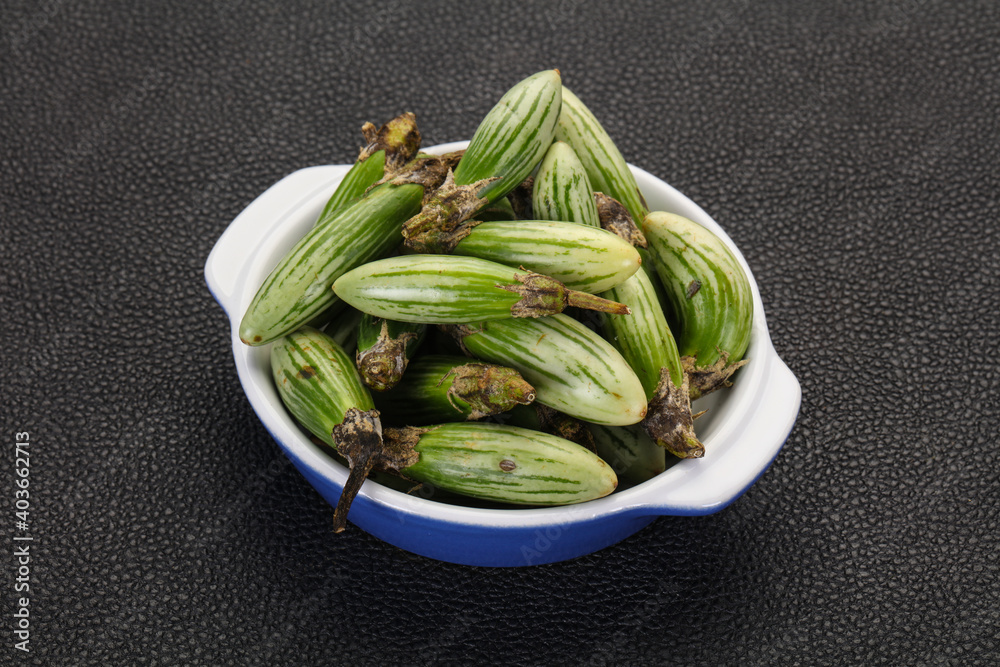 Green asian eggplant Green asian eggplant