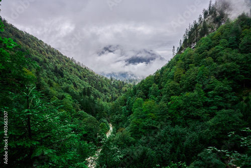 clouds over the mountains