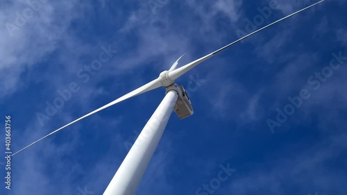 Renewable energy from wind power generators on the high mountain