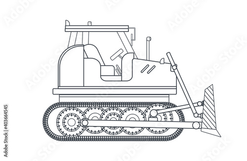 excavator on a white