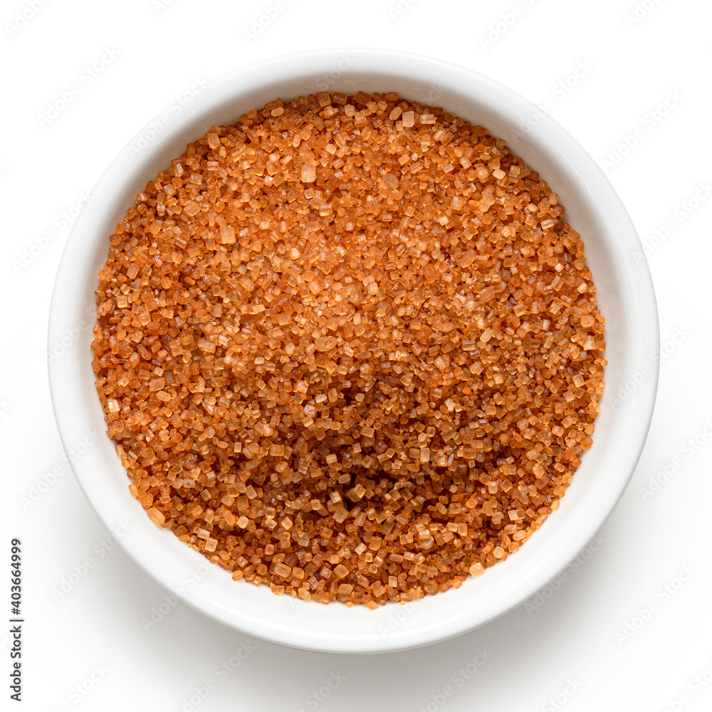 Brown granulated sugar.