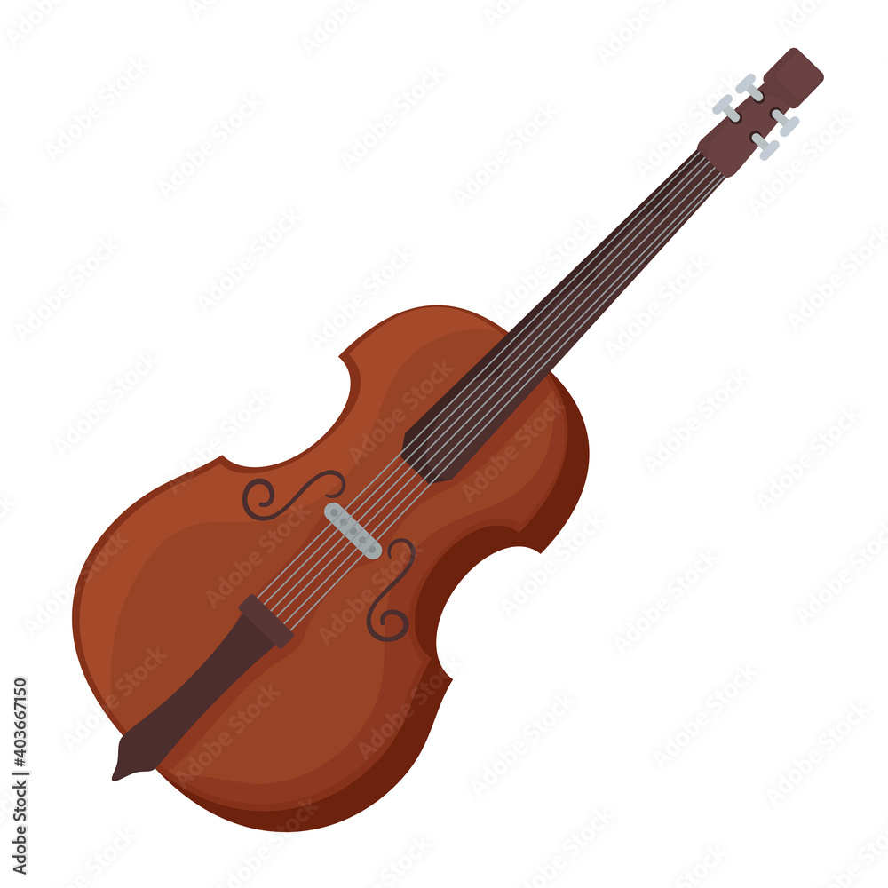 Fototapeta violin instrument design, Music sound melody and song theme Vector illustration