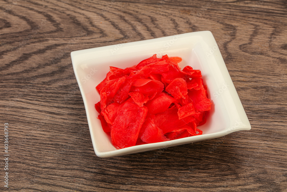 Asian cuisine marinated ginger root Asian cuisine marinated ginger root