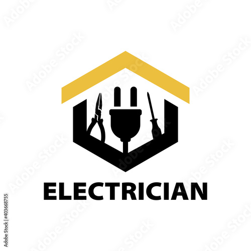 Vector logo of electrician and electronics repair