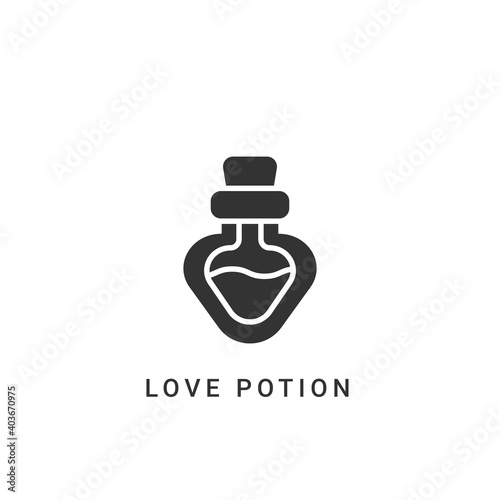 love potion icon vector illustration. love potion icon glyph design.