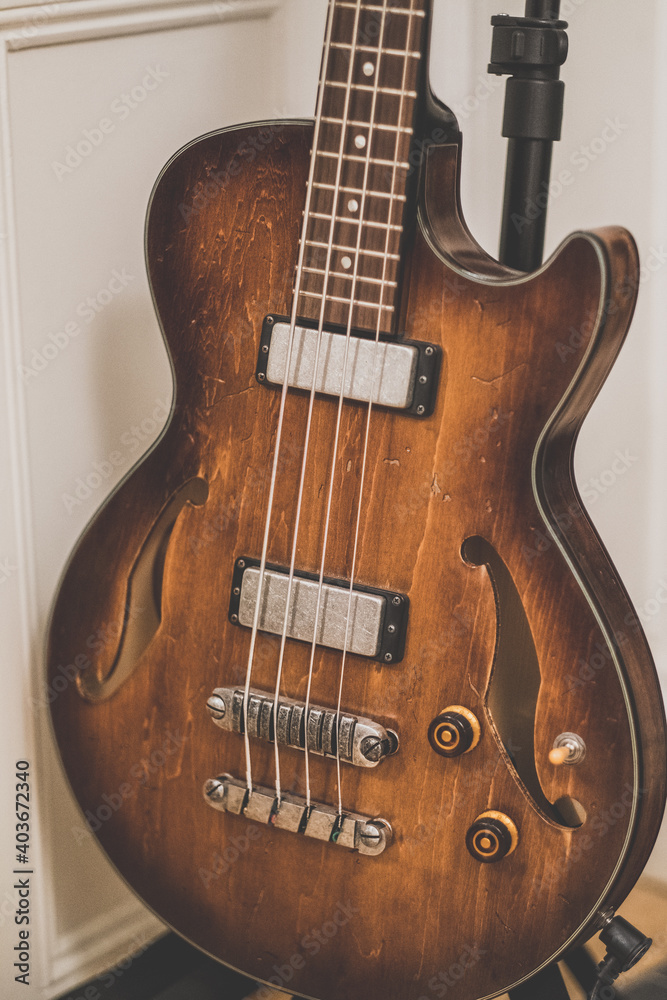 Aged vintage guitar