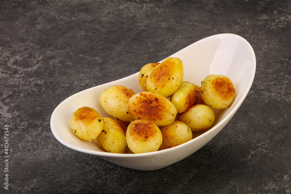 Roasted baby potato in the bowl