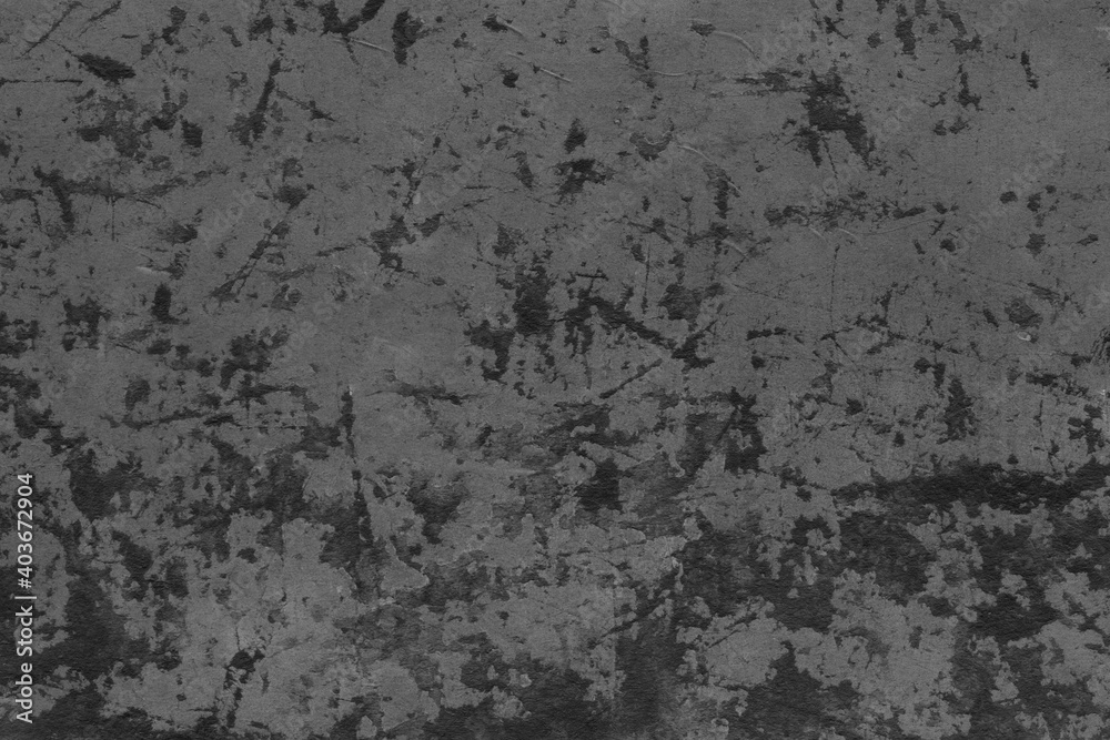 Obraz premium Cardboard black abstract texture close-up. Dark old paper background. Grunge concrete wall. Vintage blank wallpaper.