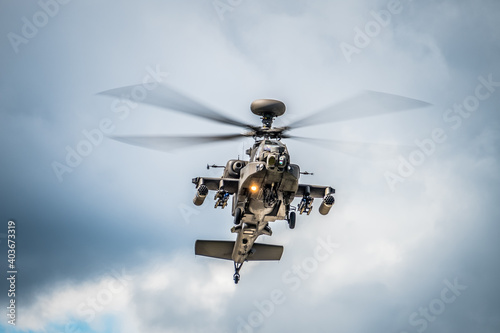 Apache gunship at an airshow display photo
