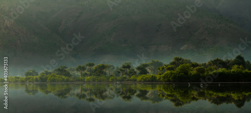 fog over the lake in Tacitolu Timor Leste