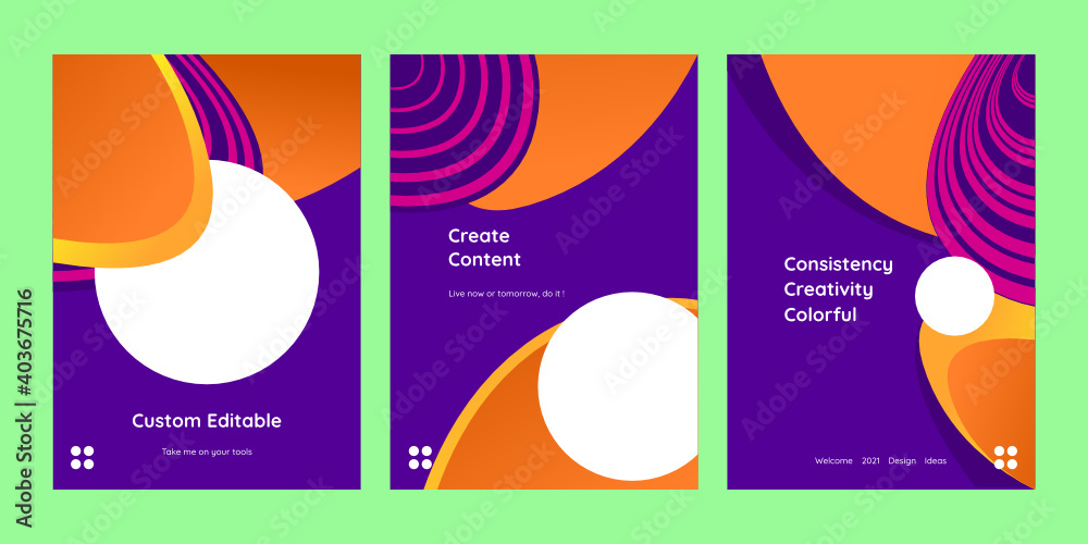 A wonderful collection of modern abstract composition, illustration in natural colors, perfect for invitations, posters, cover, flyer templates, backgrounds and much more, fully editable vector.