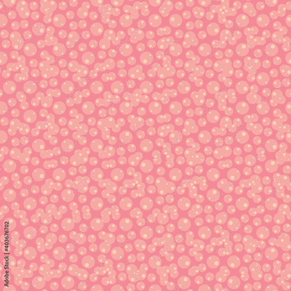 Pink bubbles seamless vector pattern. Bath time themed surface