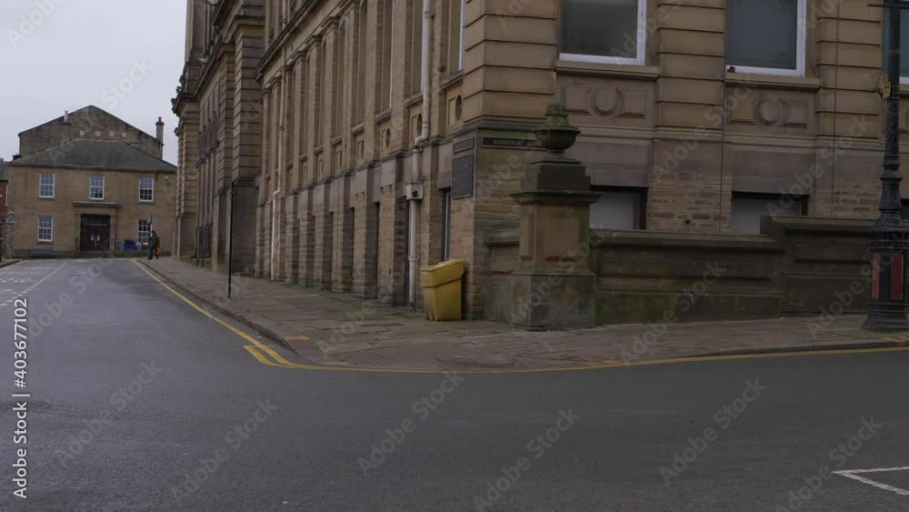 Town Hall in Huddersfield side road 