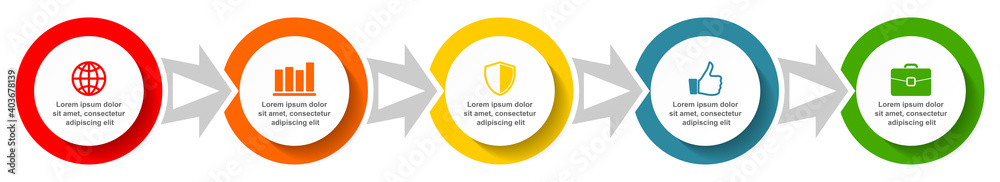 Infographic vector template for presentation, chart, diagram, graph, business concept with 5 options Infographic vector template for presentation, chart, diagram, graph, business concept with 5 options