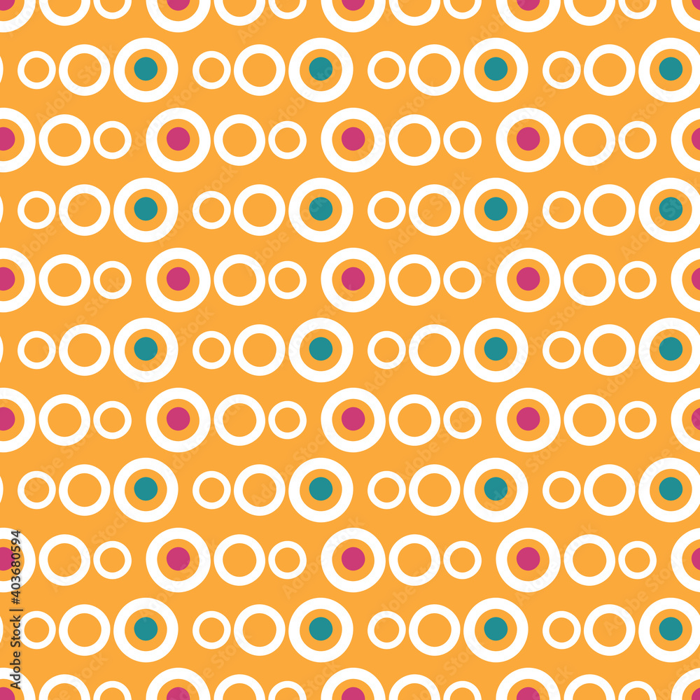 Simple dots seamless vector pattern in orange color. Abstract surface print design for fabrics, stationery, scrapbook paper, gift wrap, textiles, home decor, backgrounds, and packaging.