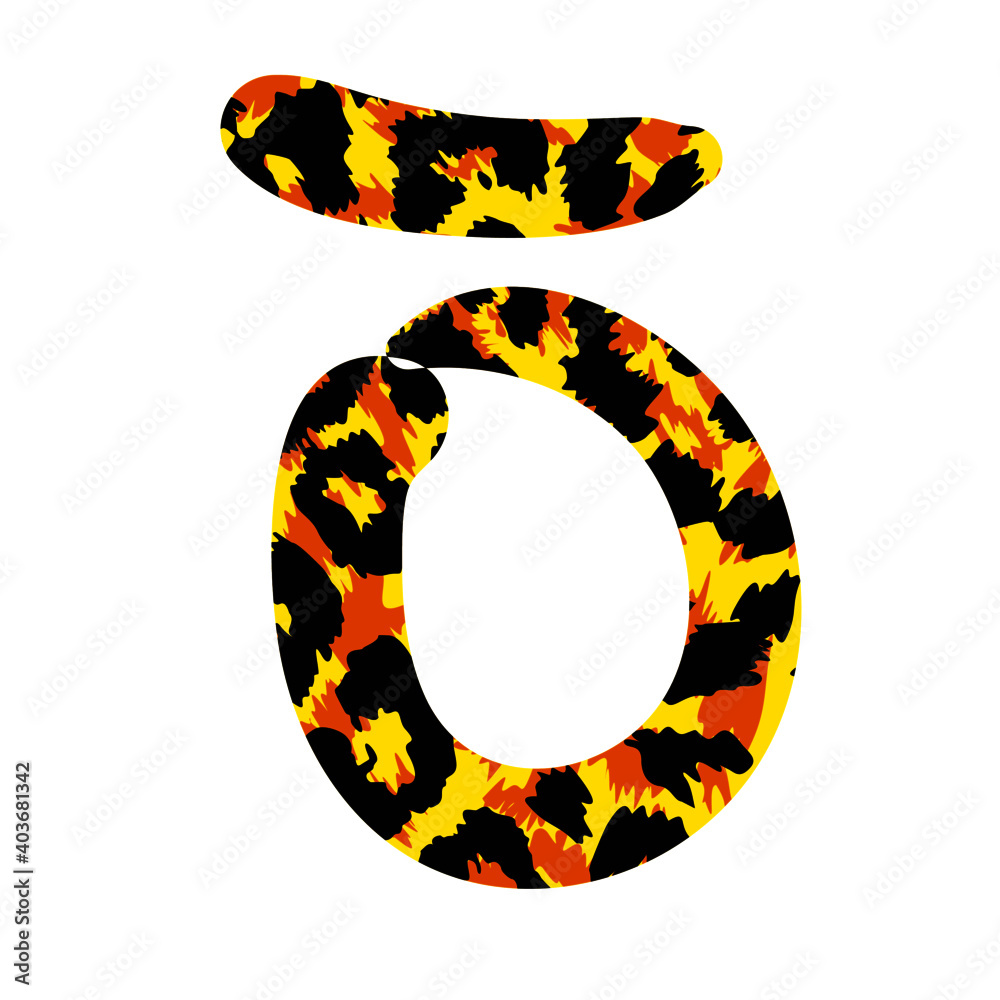 Vector illustration of the zodiac sign named Taurus with animal print texture. Design for t-shirts and horoscopes. Vector illustration of the zodiac sign named Taurus with animal print texture. Design for t-shirts and horoscopes.