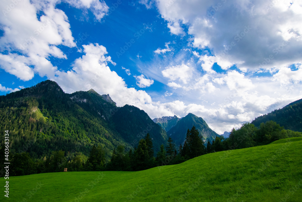 landscape in the alps (Vorarlberg, Austria)