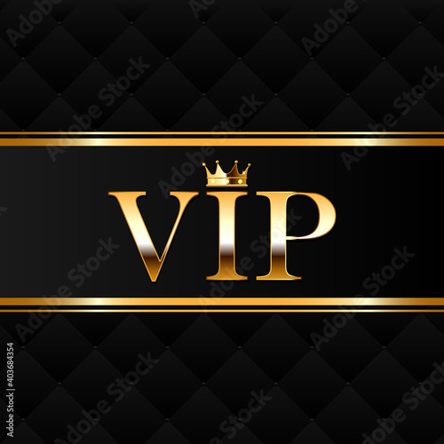 gold vector vip icon and crown with gems.