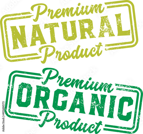 Premium Organic and Natural Product Rubber Stamps