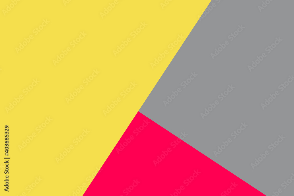 Abstract Geometric Design in Yellow Gray and Red, Trendy Color Block Background Abstract Geometric Design in Yellow Gray and Red, Trendy Color Block Background