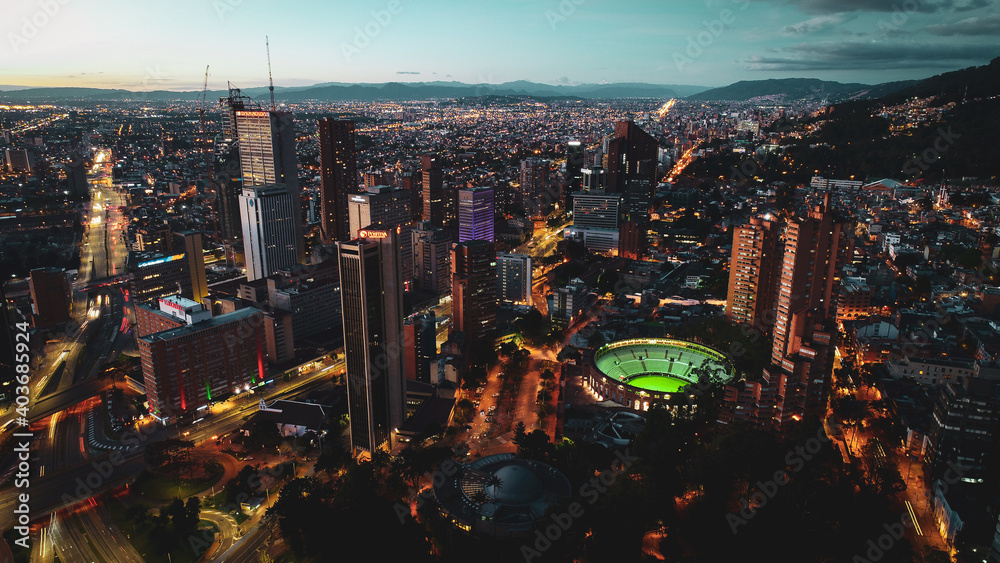 Fototapeta premium Bogotá, Colombia atardecer
