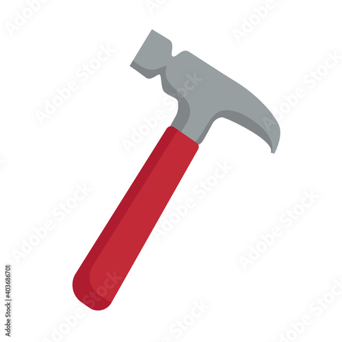 hammer construction tool isolated icon vector illustration design