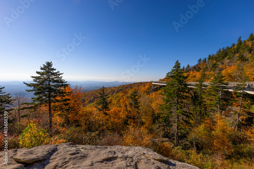 Linville Viaduct along the Blue Ridge Parkway in NC