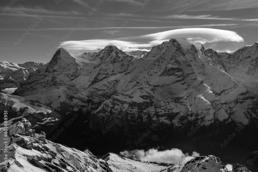 Swiss Alps, Bernese Oberland, Eiger Mönch Jungfrau, Grindelwald, Switzerland