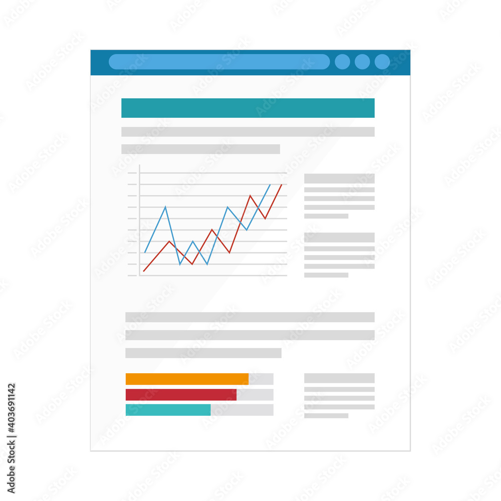 paper document with statistics infographic icon vector illustration design