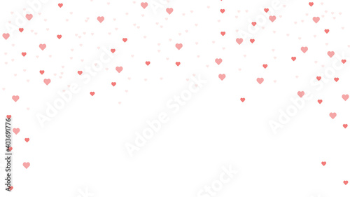  Romantic heart background Vector illustration for holiday decoration Many flying hearts on a white background For wedding card congratulations on Valentine s Day