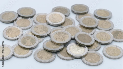 Timelapse monete euro in 4k photo