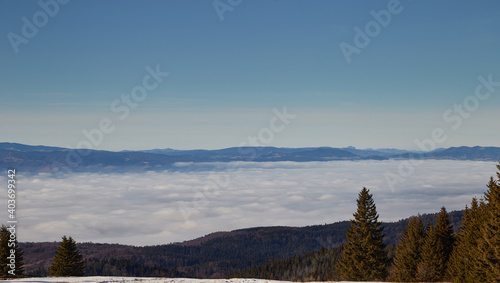 Mountain top and above clouds © Slobodan