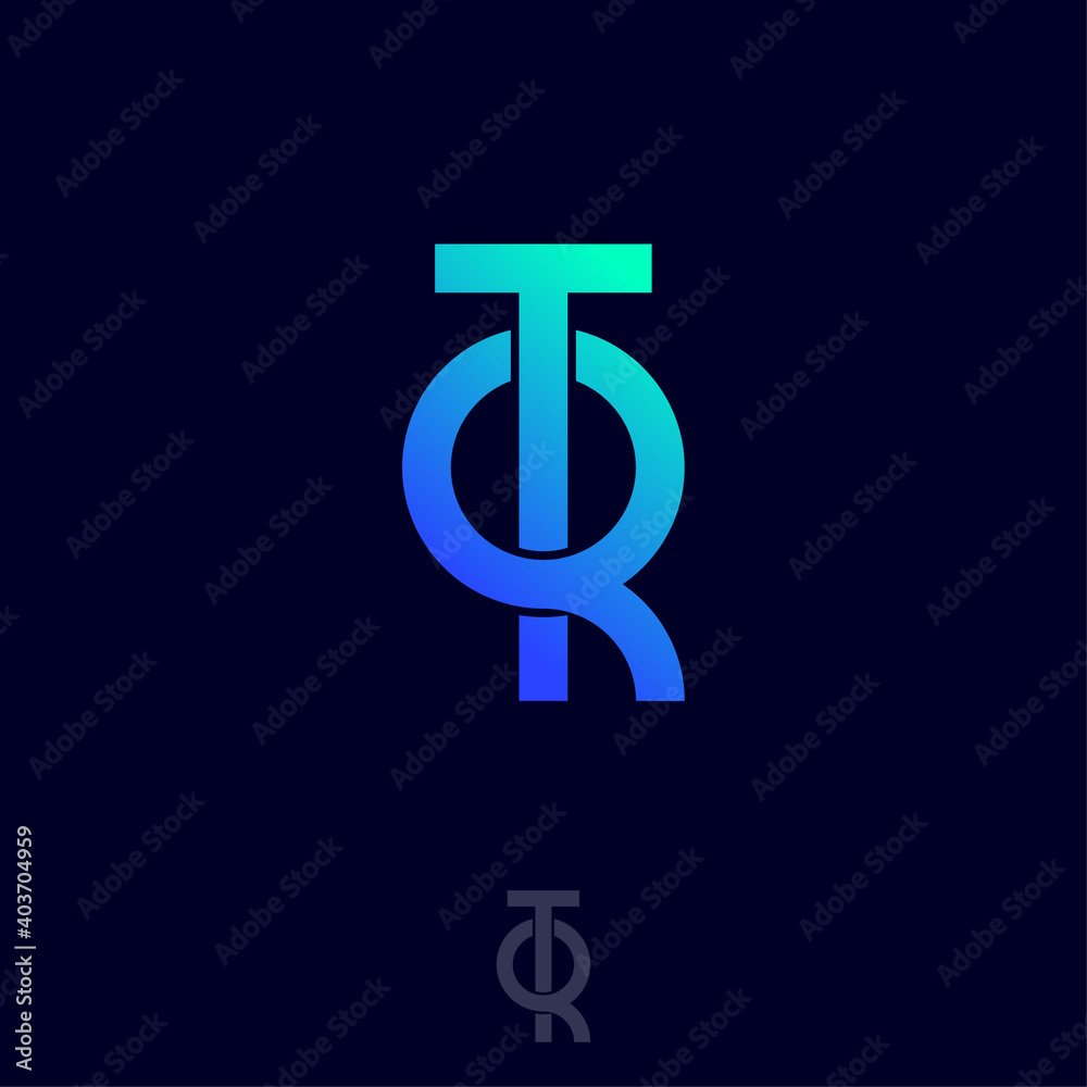 T and Q abstract monogram. Intertwined blue letters. Logo can be used for business, production, online shop, clothes, web icon. T and Q abstract monogram. Intertwined blue letters. Logo can be used for business, production, online shop, clothes, web icon.