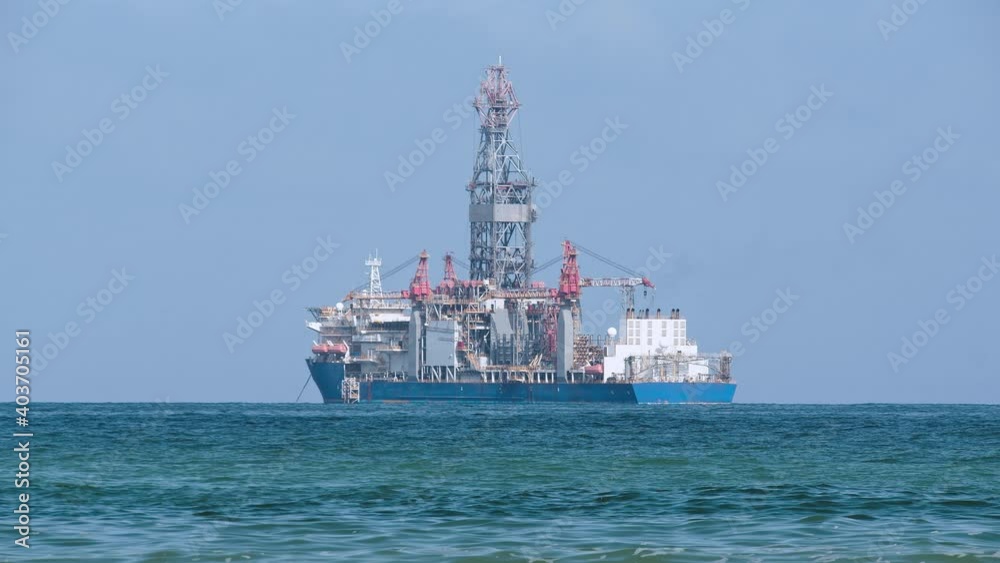Drill Ship in the Sea Drill Ship in the Sea