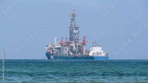 Drill Ship in the Sea photo