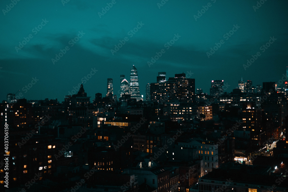 Fototapeta premium city skyline at night