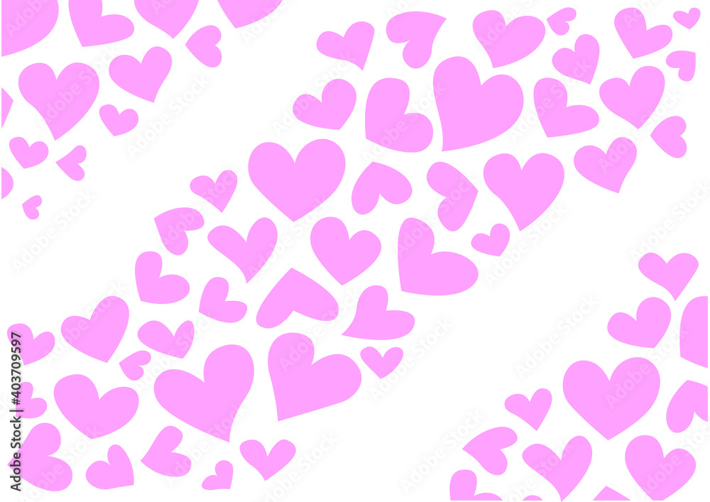 heart pink pattern design on white background design illustration vector