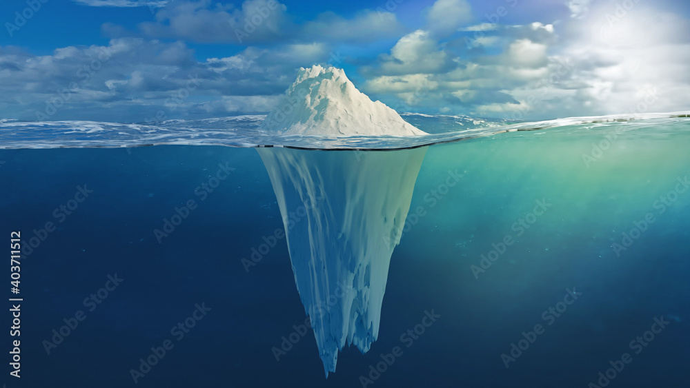 Iceberg Illustration - obrazy, fototapety, plakaty 