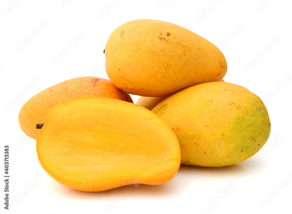 Yellow mango isolated on a white background Yellow mango isolated on a white background