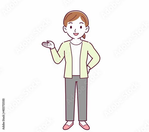 Young woman in a cardigan