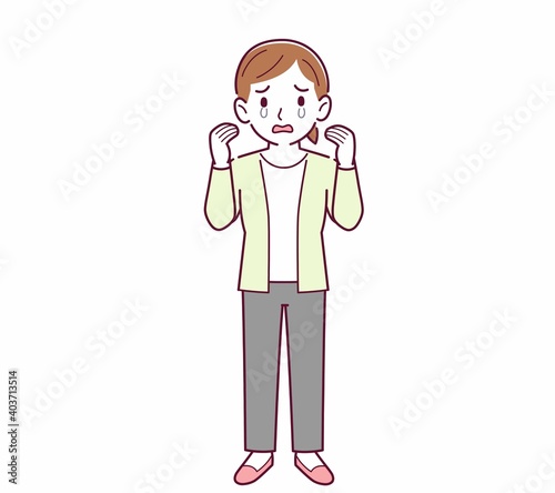 Young woman in a cardigan