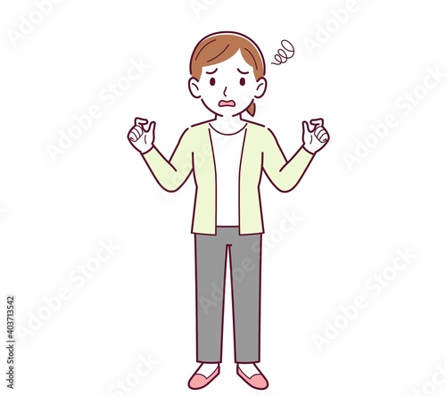 Young woman in a cardigan