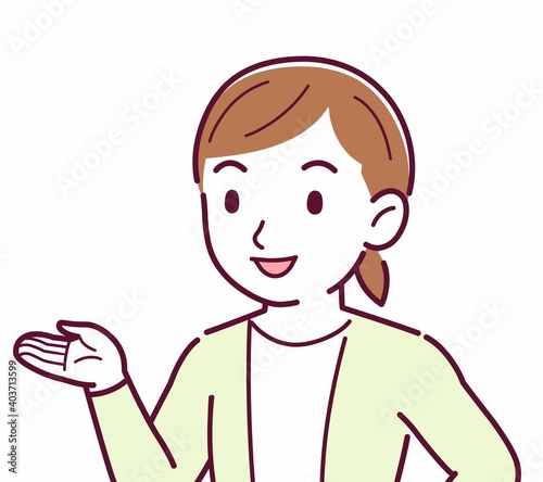 Young woman in a cardigan