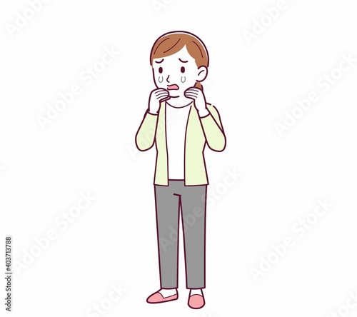 Young woman in a cardigan