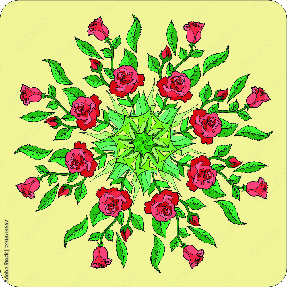 background mandala with flowers background mandala with flowers