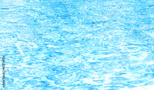 Pool water, bright background, summer day