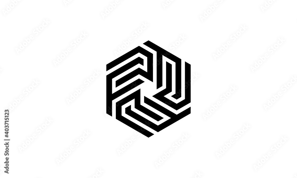 initial letter F and C with box cube hexagon logo design template initial letter F and C with box cube hexagon logo design template